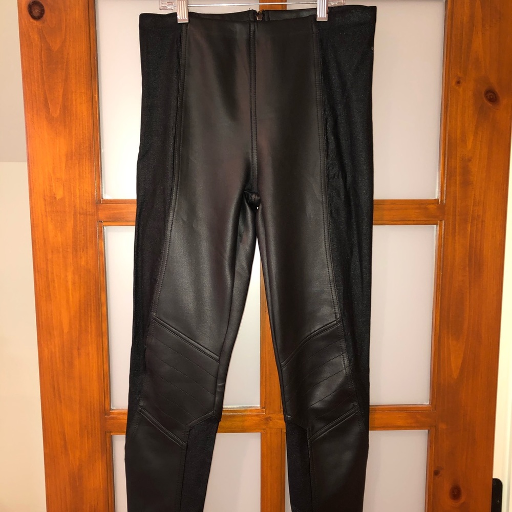Minkpink Black Leather & Spandex Leggings